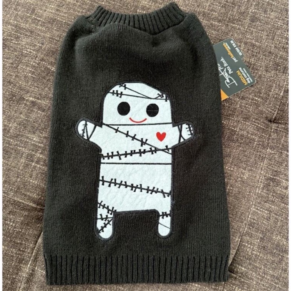 Dog Pet Costume Bret Michaels Pets Rock Pull Over Mummy Sweater NWT Halloween M